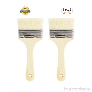 Fiomia 3 inch Pastry Brushes Set with Wooden handle Woolen bristle Hanging hole for Basting Baking Cooking Grilling Cleaning Barbecue Food Kitchen Butter Sauce Marinade 2Pcs (3'') - B07D3RTRK7